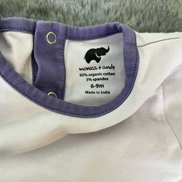 Monica + Andy Purple Baby Ruffle Romper - 6-9M - Picture 6 of 6